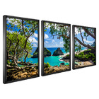 Kit Quadro Decorativo 3 Peças 60x40 Model. Fernando De Noronh