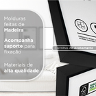 Kit Quadro Decorativo 3 Peças 60x40 Model. Geométrico Azul Pr