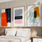 Kit Quadro Decorativo 3 Telas 60x40 Model. Abstrato Iv Natural