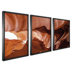 Kit Quadro Decorativo 3 Telas 60x40 Model. Canyon Preta