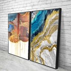 Kit Quadro Decorativo Abstrato Texturas Com Moldura Preta E V