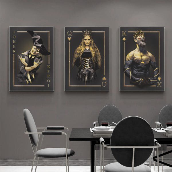 Kit Quadro Decorativo Imperio Dourado Com Moldura Prata - 300