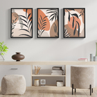 Kit Quadro Decorativo Minimalista Moldura E Vidro Para Sala Q