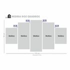 Kit Quadro Decorativo Mosaico 5 Peças Santa Ceia Mdf Mural