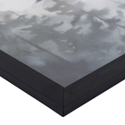 Kit Quadro Decorativo Paisagem Montanha Azul com Vidro 90x40cm Arte Própria 3 Unidades