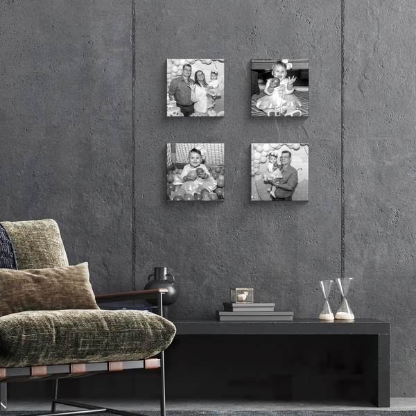 Kit Quadro Decorativo Personalizado Sua Foto Sala Quarto 4un