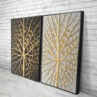 Kit Quadro Decorativo Raizes Da Vida Com Moldura Preta - 180x