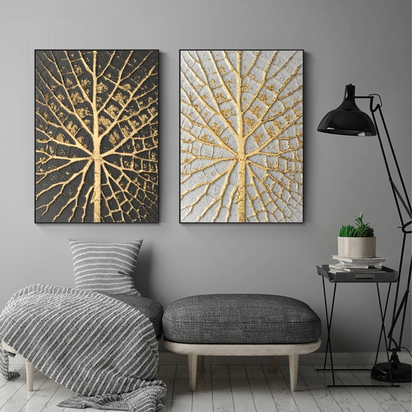 Kit Quadro Decorativo Raizes Da Vida Com Moldura Preta - 210x