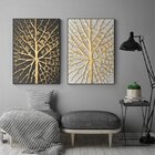 Kit Quadro Decorativo Raizes Da Vida Com Moldura Preta - 300x