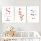 Kit Quadro Infantil Personalizado Envie O Nome3 20x30 3 Pçs -