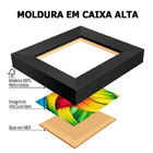 Kit Quadro Para Sala Com Moldura E Vidro 60x40 Rosas Marmoriz