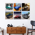 Kit Quadros 6 Peças Carros Antigos 30x30