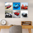 Kit Quadros 6 Peças Carros Velozes  30x30