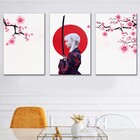 Kit Quadros Decorativos  Japão Samurai