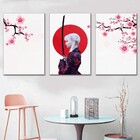 Kit Quadros Decorativos  Japão Samurai