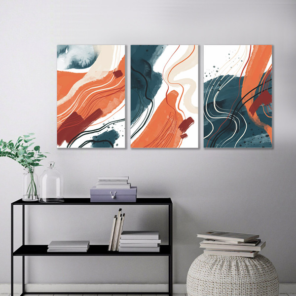 Kit Quadros Decorativos Abstrato
