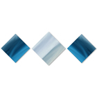 Kit Quadros Decorativos Abstrato Azul Losango