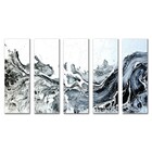 Kit Quadros Decorativos Abstrato Preto E Branco