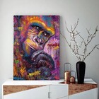 Kit Quadros Decorativos Animal Colorido Abstrato