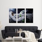 Kit Quadros Decorativos Astronauta Com Cerveja