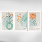 Kit Quadros Decorativos Azul Minimalista M2