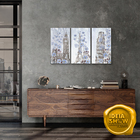 Kit Quadros Decorativos Borda Infinita Roma Londres Sala