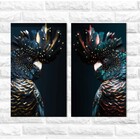 Kit Quadros Decorativos Casal De Aves