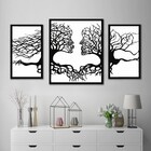 Kit Quadros Decorativos Casal Na Arvore Abstrato