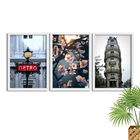 Kit Quadros Decorativos Com Moldura Cidade Metro