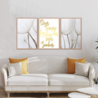 Kit Quadros Decorativos Dente De Leão E Frases