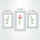 Kit Quadros Decorativos Flores 3 Peças Pvc Luven Bra