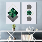 Kit Quadros Decorativos Folhagem Geometrica