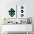 Kit Quadros Decorativos Folhagem Geometrica