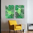 Kit Quadros Decorativos Folhagem Tropical