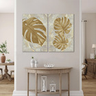 Kit Quadros Decorativos Folhas Marmorizadas