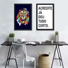 Kit Quadros Decorativos Frases Leão