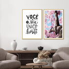 Kit Quadros Decorativos Frases Sakura Cerejeira Flor