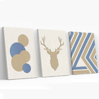 Kit Quadros Decorativos Geometrico Cervo