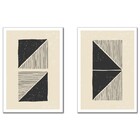 Kit Quadros Decorativos Geométrico Minimalista