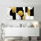 Kit Quadros Decorativos Marmorizado Geometrico