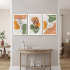 Kit Quadros Decorativos Minimalista Folhagem