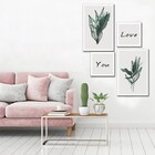 Kit Quadros Decorativos Minimalista Love You