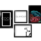 Kit Quadros Decorativos Moldura Para Sala Quarto Luxo Chanel