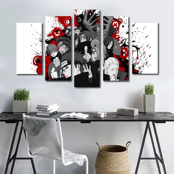 Kit Quadros Decorativos Naruto Akatsuki