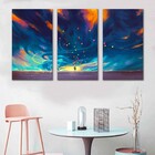 Kit Quadros Decorativos Paisagem Menino Brincando