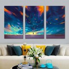 Kit Quadros Decorativos Paisagem Menino Brincando