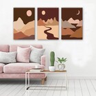 Kit Quadros Decorativos Paisagem Minimalista Dia E Noite