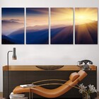 Kit Quadros Decorativos Paisagem Nascer Do Sol