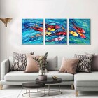 Kit Quadros Decorativos Peixes Espatulados