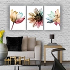 Kit Quadros Decorativos Quarto Floral Colorido Flores 30x20